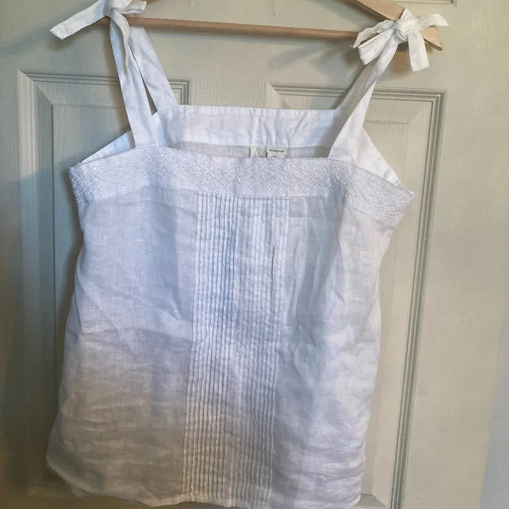 Joie White Linen Top - NWT - Picture 1 of 13